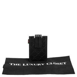 Gucci Black Guccissima Leather Leather iPhone Case
