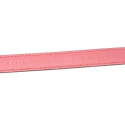 Pre Owned حزام غوتشي جلد لامع وردي هورسبيت رفيع 80 سم