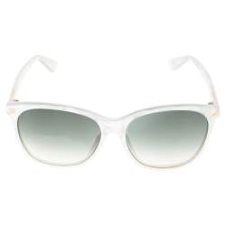 مملوكة مسبقًا Gucci White Marble Effect Acetate GG0042S Gradient Sunglasses
