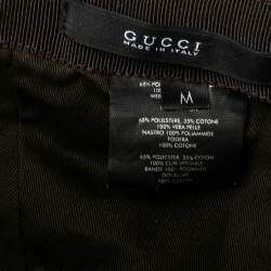 Pre Owned قبعة بيبسبول غوتشي كانفاس جي جي بيج مزينة خطوط ويب مقاس وسط (ميديوم)