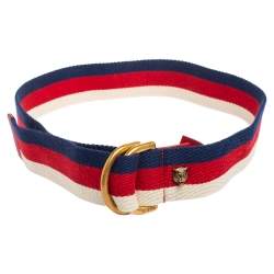 مملوكة مسبقًا Gucci Tri Color Canvas Web D Ring Belt 70CM