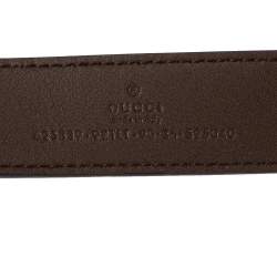 مملوكة مسبقًا حزام غوتشي جلد وكانفاس جي جي سوبريم بيج إبزيم حرف جي مزدوج 90 سم