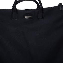 Pre Owned حقيبة غوتشي غارمنت نايلون وجلد أسود