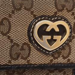 Gucci Beige/Ebony GG Canvas Key Case Holder