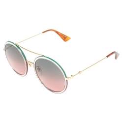 Gucci Multicolor Acetate GG0061S Double Gradient Round Sunglasses