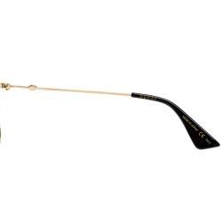 Pre Owned Gucci Multicolor Guccissima Acetate and Gold Metal Tone GG414S Square Sunglasses