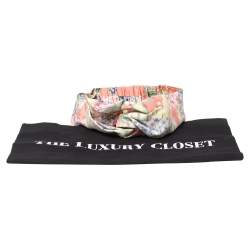 Gucci Floral Printed Front Knotted Silk Headband