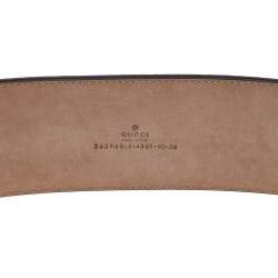 Pre Owned Gucci Gold Snakeskin Tassel Waist Belt 90 CM