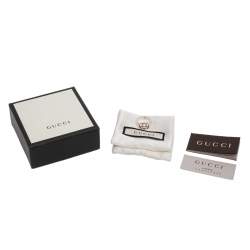 مملوكة مسبقًا Gucci Sterling Silver Interlocking GG Ring Size 12