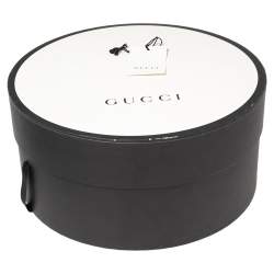 مملوكة مسبقًا قبعة غوتشي أغنيس لباد أسود تفاصيل وشاح مقاس صغير (سمول)