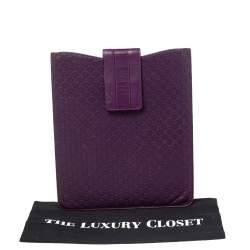 Pre Owned Gucci Purple Microguccissima Leather Tablet Case