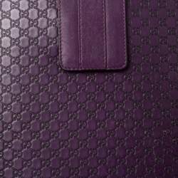 Pre Owned Gucci Purple Microguccissima Leather Tablet Case