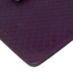 Pre Owned Gucci Purple Microguccissima Leather Tablet Case