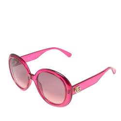 Pre Owned Gucci Pink/Pink Gradient GG0712S Oversized Sunglasses