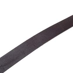 مملوكة مسبقًا Gucci Dark Brown Leather Hysteria Buckle Belt 90CM