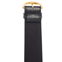 Pre Owned حزام غوتشي جلد أسود إبزيم 80 سم 