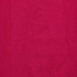 Pre Owned وشاح غوتشي حرير وصوف شعار الماركة جي جي وردي 