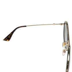 Gucci Web Stripe / Grey Gradient GG0061S Round Sunglasses