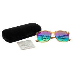 مملوكة مسبقًا نظارة شمسية غوتشي GG0265S بطبعة نمر بني/ متعددة الألوان متدرجة مربعة