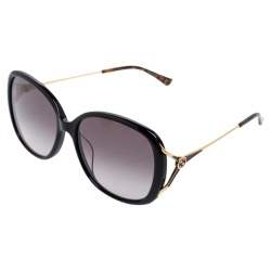 مملوكة مسبقًا Gucci Black Acetate GG0649SK Gradient Oversized Sunglasses 