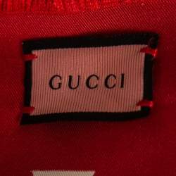 Gucci Beige Ghost Star Print Silk Scarf