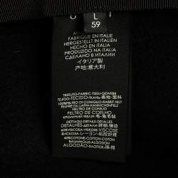Pre Owned Gucci Black Rabbit Felt Cowboy Hat L 