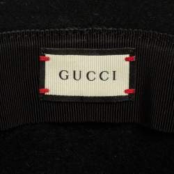 Pre Owned Gucci Black Rabbit Felt Cowboy Hat L 