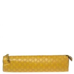 Gucci Lime Guccissima Leather Pencil Pouch