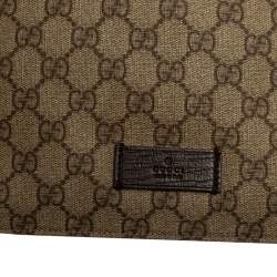 مملوكة مسبقًا Gucci Beige GG Supreme Canvas Portfolio Document Case