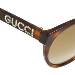 Pre Owned نظارة شمسية غوتشي GG0419S متدرج بني / بني