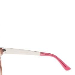 Pre Owned Gucci Flora Print/ Pink Gradient GG3740/S Cat Eye Sunglasses