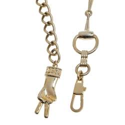 مملوكة مسبقًا Gucci Gold Tone Horsebit Chain Belt