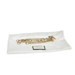 مملوكة مسبقًا Gucci Gold Tone Horsebit Chain Belt