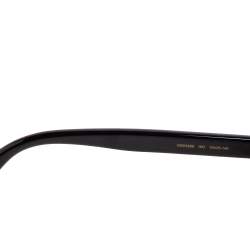 Pre Owned Gucci Black and Glitter Stripes GG0328S Oversized Square Sunglasses