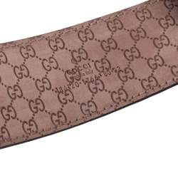 Pre Owned Gucci Black Patent Leather Queen Waist Belt 80CM