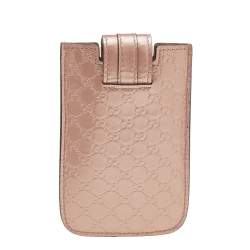 Pre Owned Gucci Beige Microguccissima Patent Leather iPhone 3&4 Case