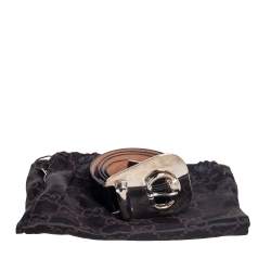 Gucci Black Patent Leather Horsebit Buckle Belt 85CM