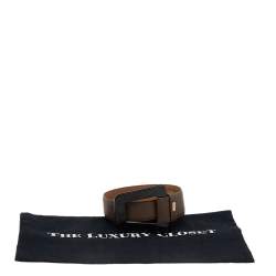 Pre Owned Gucci Vintage Grey Leather Waist Belt 70 CM