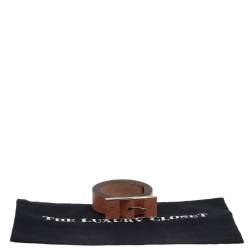 Pre Owned Gucci Beige Microguccissima Leather Waist Belt 85CM