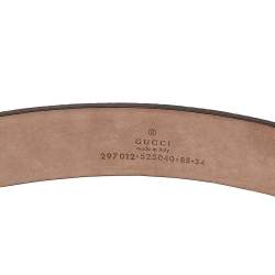 Pre Owned Gucci Beige Microguccissima Leather Waist Belt 85CM