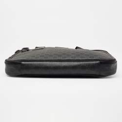 Pre Owned Gucci Black GG Supreme Canvas Laptop Case Bag