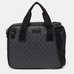 Buy Gucci Black Briefcase in GG Supreme Canvas for MEN in UAE