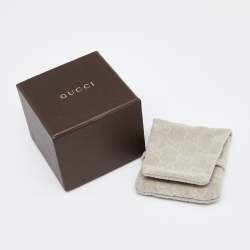 Pre Owned Gucci Black Tone Iridescent Crystal Drop Clip On Earrings