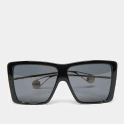 Pre Owned Gucci Black GG0434S Oversized Square Sunglasses
