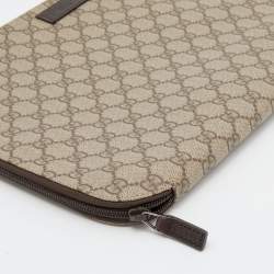 Gucci Beige/Ebony GG Supreme Canvas Portfolio