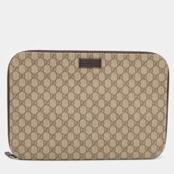 Gucci Beige/Ebony GG Supreme Canvas Portfolio