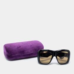 Pre Owned Gucci Black GG0498S Oversized Sunglasses 
