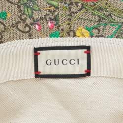 Pre Owned قبعة غوتشي باكيت كانفاس جي جي سوبريم بيج مطبوع مورد مقاس كبير (لارج)