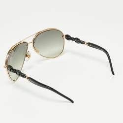 Pre Owned Gucci Black GG4225/S Gradient Aviator Sunglasses