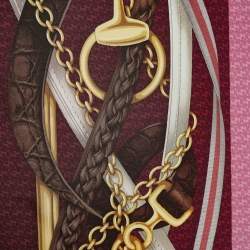 مملوكة مسبقًا Gucci Pink Equestrian Print Silk Scarf